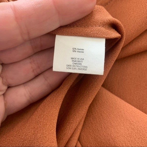 Zac Posen Open Back Evening Gown SZ 12 NWOT Copper Caramel Mermaid Flutter - Picture 7 of 11